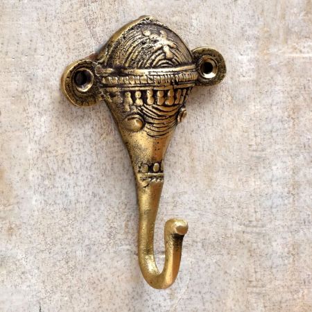 Unique Brass Ganesha Wall Hook